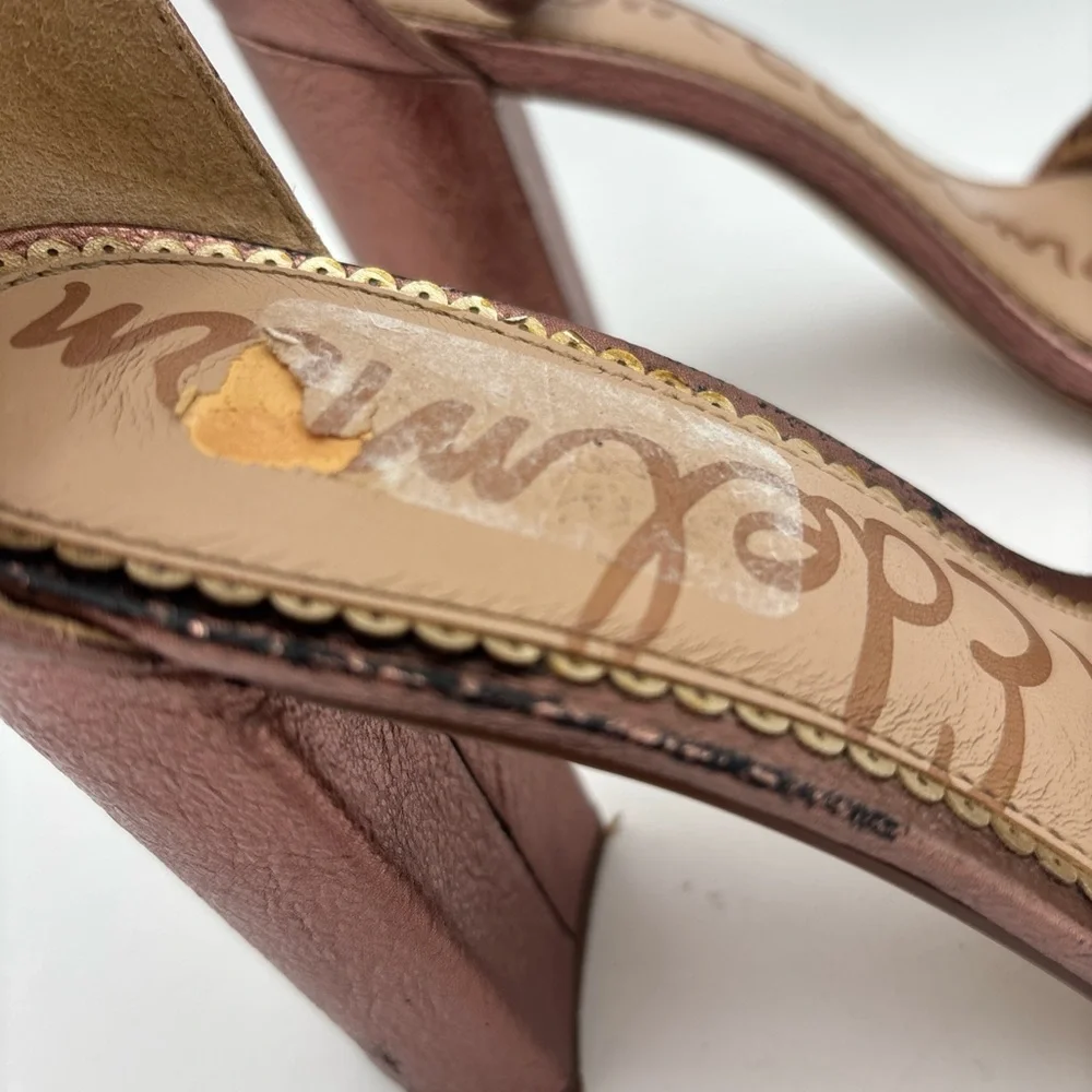 Sam Edelman Rose Gold‎ Block Heel Sandals